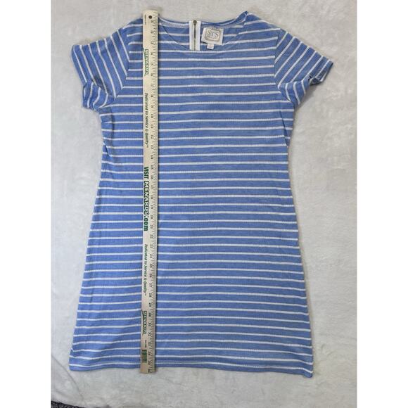 Sail to Sable STS Women’s Stripe Short Sleeve Mini Dress Blue White XL EUC - Picture 4 of 6